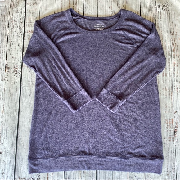 TORRID "Super Soft Plush" Heathered Blue Top 2X